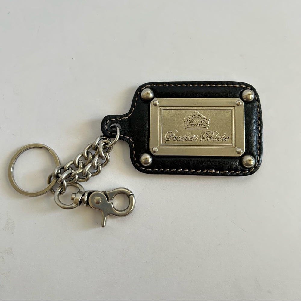 Scarlet Blake's Leather and Metal Chain Purse/ Tag